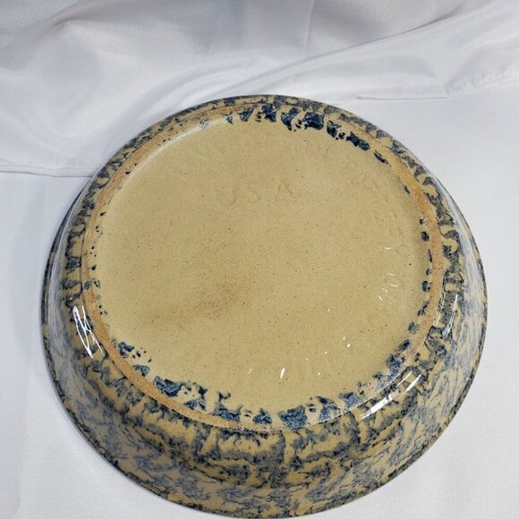 VTG Robinson Ransbottom Pottery USA Spatterware Stoneware Deep Dish Pie Plate - Picture 7 of 11